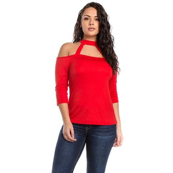 SAGE GREEN -Cold Shoulder Top - Picture 3 of 4